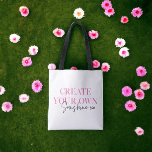 Tote Bag Créez votre propre Sunshine Xo Inspiration Message