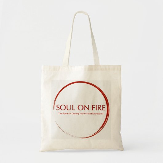 Tote Bag Crème Âme en Feu (Devant)