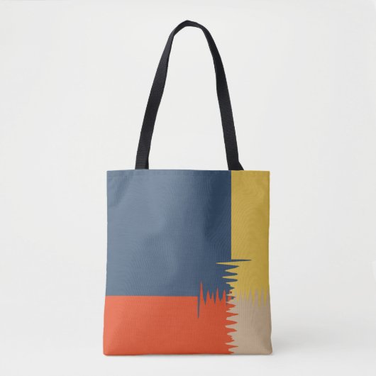 Tote Bag Crème bleu rouge jaune (Devant)