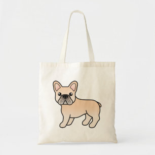 Tote Bag Crème Chien de taureau français mignonne Dessin