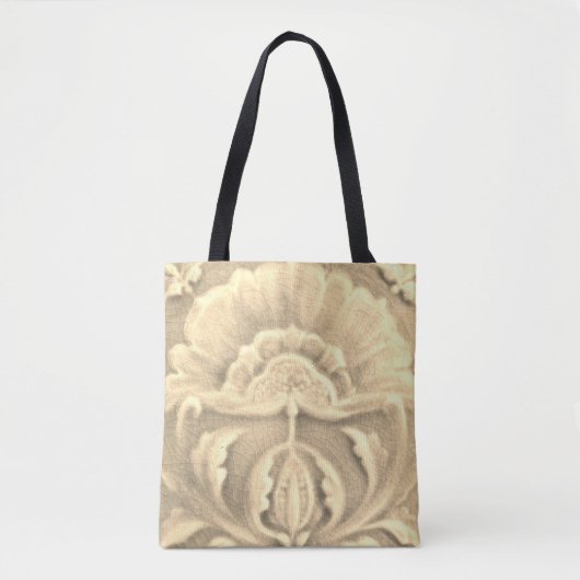 Tote Bag Crème d'or jongendstil Art nouveau (Devant)