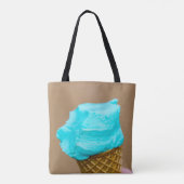 Tote Bag Crème glacée avec macro gaufre (Dos)