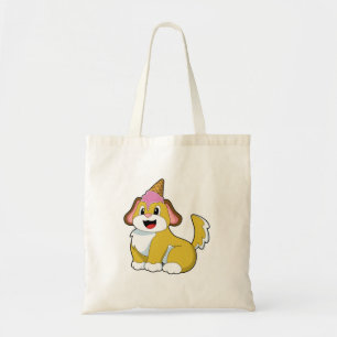 Tote Bag Crème glacée Chien avec gaufre