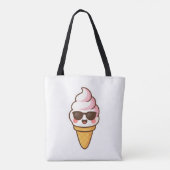 Tote Bag Crème glacée cool Kawaii (Dos)