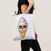 Tote Bag Crème glacée cool Kawaii (De près)