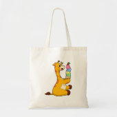 Tote Bag Crème glacée Giraffe gaufre (Devant)