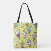 Tote Bag Crème glacée Pop Cute : Motif animal (Dos)