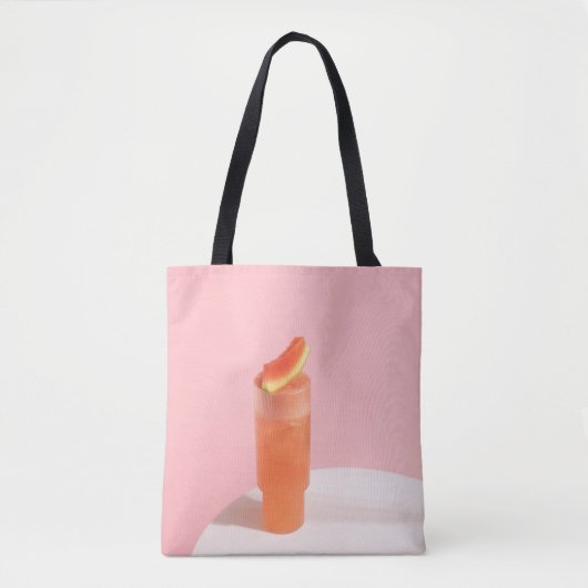 Tote Bag Crème glacée rose au cône (Devant)