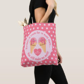 Tote Bag Crème glacée Scoops Cute Romantique Saint Valentin (De près)