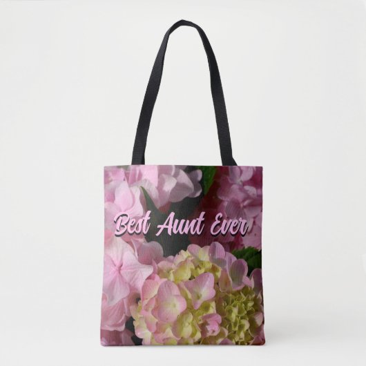 Tote Bag Crème rose Hydrangeas jaune rose floral meilleure  (Devant)