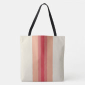 Tote Bag Crème rouge moderne rayée (Devant)