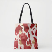 Tote Bag Crème Rouge Or Occidental Cowhide Howdy (Devant)