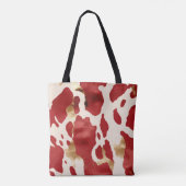 Tote Bag Crème Rouge Or Occidental Cowhide Howdy (Dos)