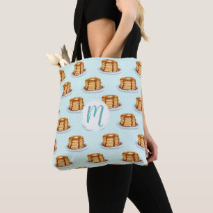 Tote Bag Crêpes avec sirop d'érable et Motif Polkadot