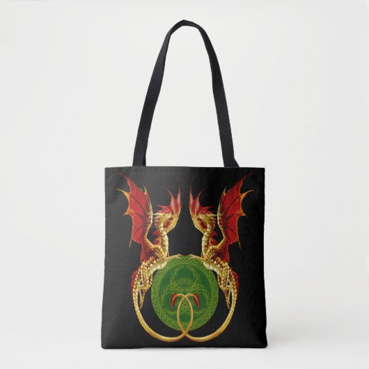 Tote Bag Crescent Céleste Lune Et Dragons (Devant)