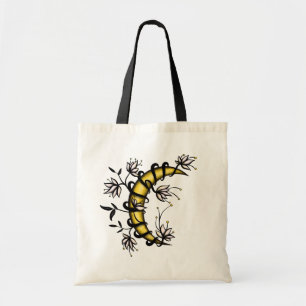 Tote Bag Crescent Lune Enveloppée Dans Fleurs Tatouage Styl