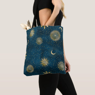 Tote Bag Crescent Lune étoile Nuit céleste