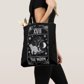 Tote Bag Crescent Moon Occult Cat Gothic Witch (De près)