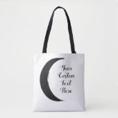 Tote Bag Crescent noir Magie Lune foncée Astrologie (Devant)
