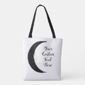 Tote Bag Crescent noir Magie Lune foncée Astrologie (Dos)