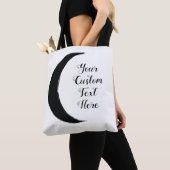 Tote Bag Crescent noir Magie Lune foncée Astrologie (De près)