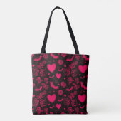 Tote Bag Crimson Hearts & Bats Tote  (Dos)