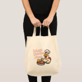 Tote Bag Crispy Chicken Steak Cute Cartoon Food Pun Kawaii  (Devant (produit))