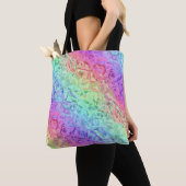 Tote Bag cristal arc-en-ciel gelé : (De près)