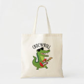 Tote Bag Croc N Roll Funny Crocodile Pun (Devant)