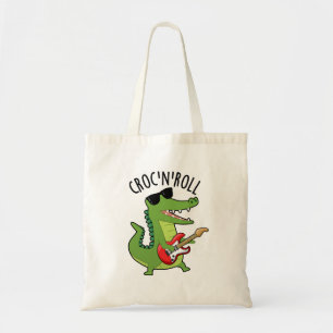 Tote Bag Croc N Roll Funny Crocodile Pun