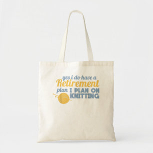 Tote Bag Crochet de retraite tricot 