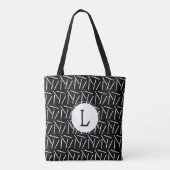 Tote Bag Crochet Hooks Artisanat initial {Dark} (Dos)