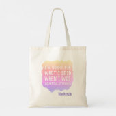 Tote Bag Crochet Knit Comptage Points Joke Personnalisé (Dos)