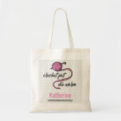 Tote Bag Crochet Rose Rapide, Mourir Chaud (Devant)