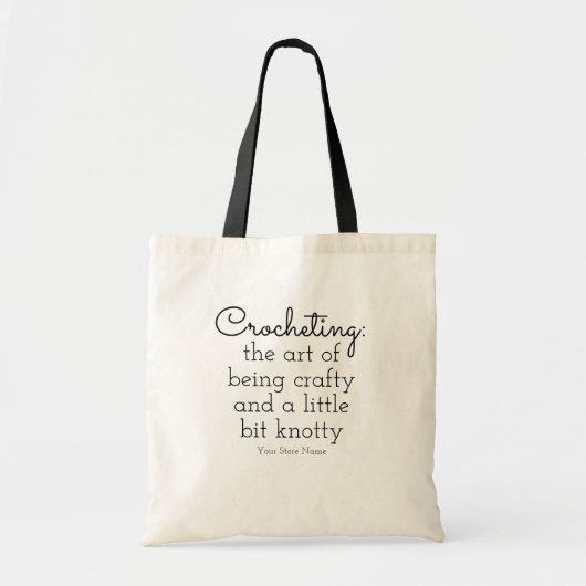 Tote Bag Crocheter L'Art D'Être Courtois Et Un Peu Sincère (Devant)