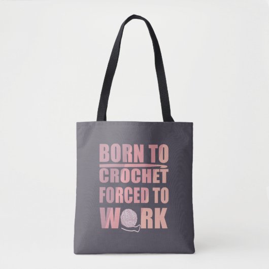 Tote Bag crocheters cadeau drôle crochet devis (Devant)