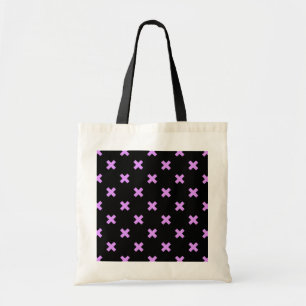 Tote Bag Crochets Lilac sur noir