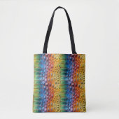 Tote Bag Crocodile arc-en-ciel en cuir (Devant)