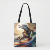 Tote Bag Crocodile en surf (Devant)
