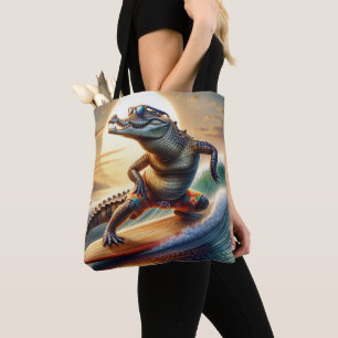 Tote Bag Crocodile en surf