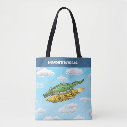Tote Bag Crocodile Fusée (Devant)