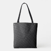 Tote Bag Crocodile noir imprimé en cuir  (Dos)