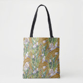 Tote Bag Crocus blancs Fleur du jardin Botanique Floral Kha (Devant)