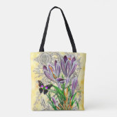 Tote Bag Crocus et papillon (Dos)