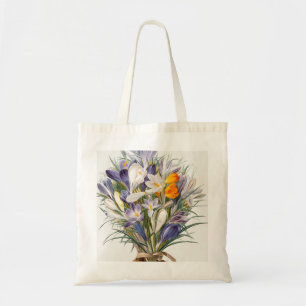 Tote Bag Crocus Spring Flower Botanique Floral Art