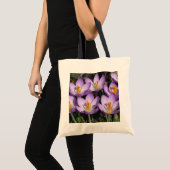 Tote Bag Crocus violets ensoleillés (Devant (produit))