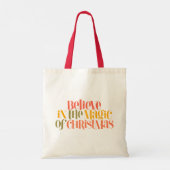 Tote Bag Croire à la magie de Noël - Style rétro (Dos)
