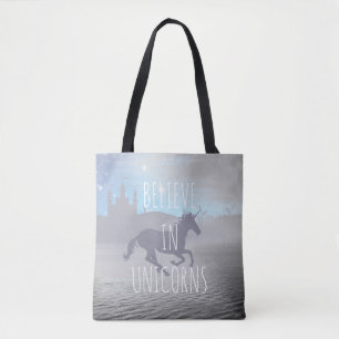 Tote Bag Croire aux licornes Art fantaisiste