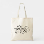 Tote Bag Croire Calligraphie Noël (Dos)