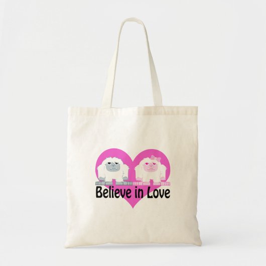 Tote Bag Crois en l'Amour ! Cute Yetis (Devant)